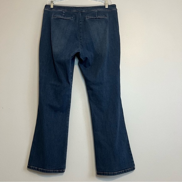 J Jill Denim Womens York Bootcut Jeans Sz 16 Med Wash Flat Front Boho Mid Rise - Picture 9 of 9